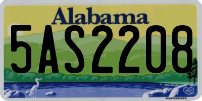 AL license plate 5AS2208