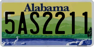AL license plate 5AS2211