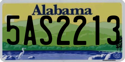 AL license plate 5AS2213