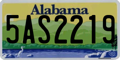 AL license plate 5AS2219