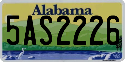 AL license plate 5AS2226