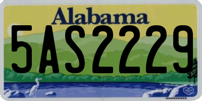 AL license plate 5AS2229