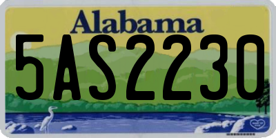 AL license plate 5AS2230
