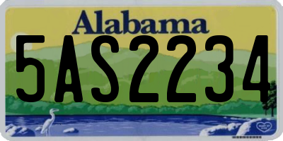 AL license plate 5AS2234