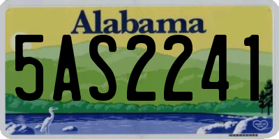 AL license plate 5AS2241