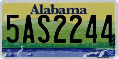 AL license plate 5AS2244