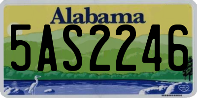 AL license plate 5AS2246