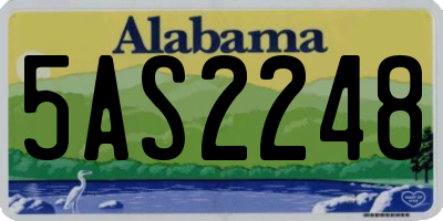 AL license plate 5AS2248