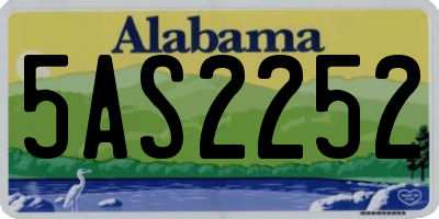 AL license plate 5AS2252