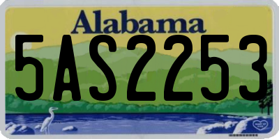 AL license plate 5AS2253