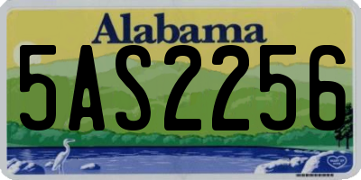 AL license plate 5AS2256