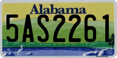 AL license plate 5AS2261