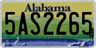 AL license plate 5AS2265