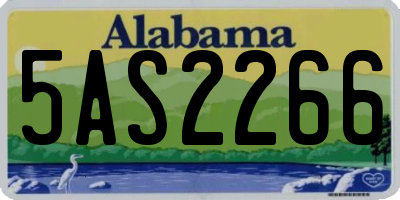 AL license plate 5AS2266