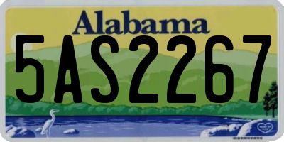 AL license plate 5AS2267