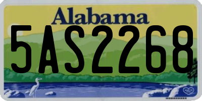 AL license plate 5AS2268