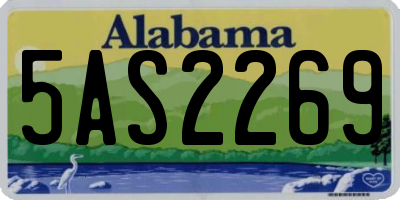 AL license plate 5AS2269