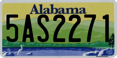 AL license plate 5AS2271