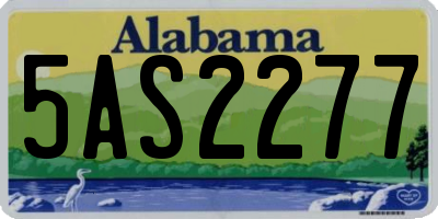 AL license plate 5AS2277