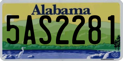 AL license plate 5AS2281