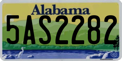 AL license plate 5AS2282