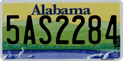 AL license plate 5AS2284