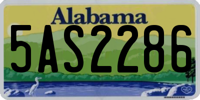 AL license plate 5AS2286