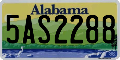 AL license plate 5AS2288