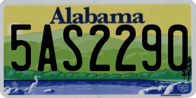 AL license plate 5AS2290