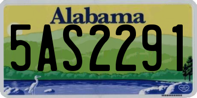 AL license plate 5AS2291