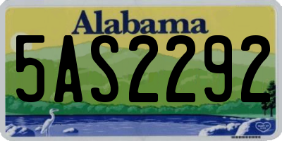 AL license plate 5AS2292