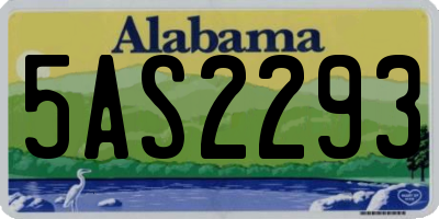 AL license plate 5AS2293