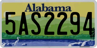 AL license plate 5AS2294