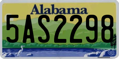 AL license plate 5AS2298