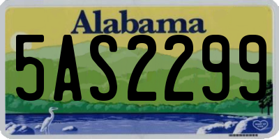 AL license plate 5AS2299