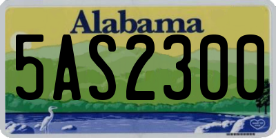 AL license plate 5AS2300