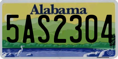 AL license plate 5AS2304
