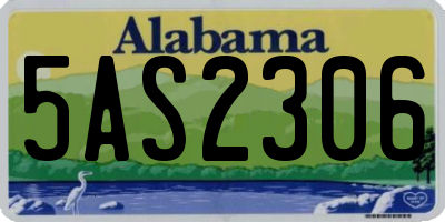 AL license plate 5AS2306