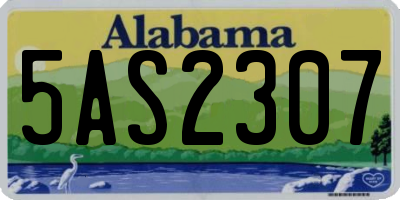 AL license plate 5AS2307