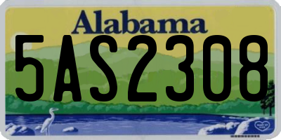 AL license plate 5AS2308