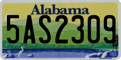 AL license plate 5AS2309