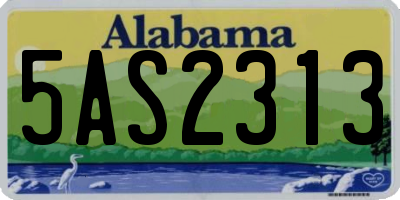 AL license plate 5AS2313