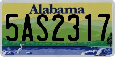 AL license plate 5AS2317