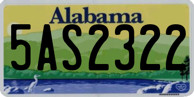 AL license plate 5AS2322