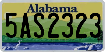 AL license plate 5AS2323