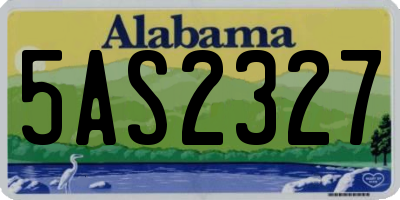 AL license plate 5AS2327
