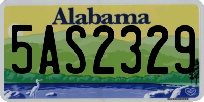 AL license plate 5AS2329