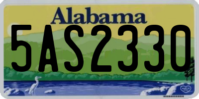 AL license plate 5AS2330