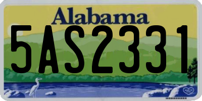 AL license plate 5AS2331