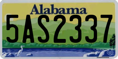 AL license plate 5AS2337
